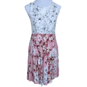 VARUN BAHL Pink Floral Dress Size 4